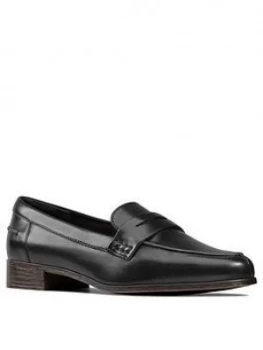 Clarks Hamble Leather Loafers - Black