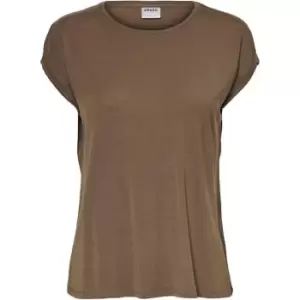 Vero Moda VM Ava Plain Shirt Sleeve T-Shirt Womens - Brown