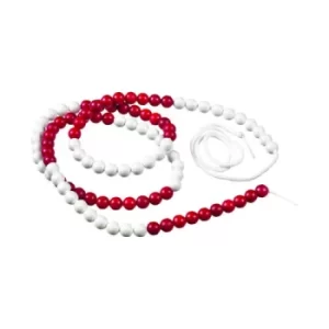 100 Arithmatic String 150cm White/Red 400065109
