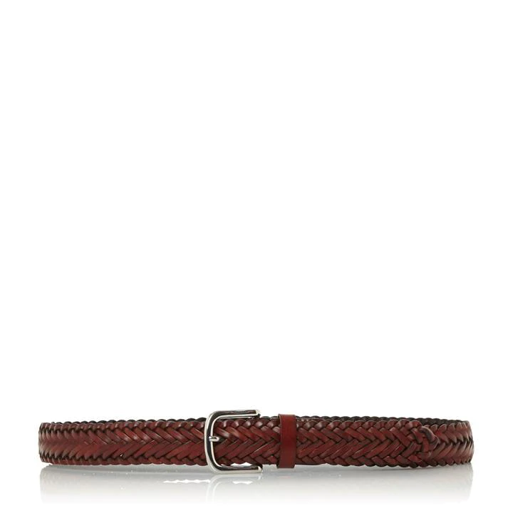 Dune 'Ordiner' Hand Woven Leather Belt - S to M - brown