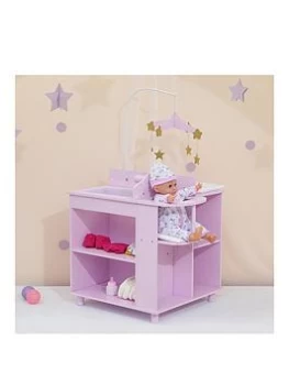 Teamson Kids Olivia'S Little World - Twinkle Stars Princess Baby Doll Changing Station With Storage