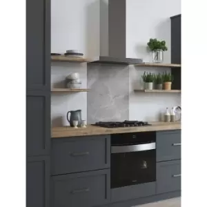 House Beautiful - Pietra Grey Glass Kitchen Splashback 600mm x 750mm - Grey