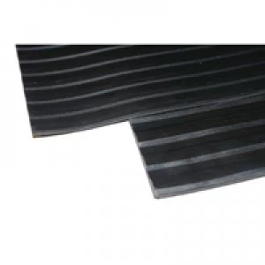 Slingsby Broad Ribbed Matting 3mm 900mm X1 Linear Metre Black 379271