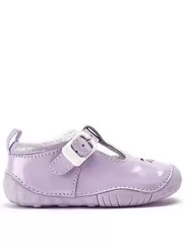 Start-rite Baby Bubble Purple Soft Patent Leather T-Bar Buckle Baby Shoes, Lilac, Size 3.5 Younger