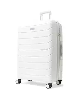 Rock Luggage Prime 8 Wheel Hardshell Large Suitcase - White