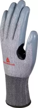 Delta Plus Black Nitrile Coated PE Work Gloves, Size 9, Large, 2 Gloves