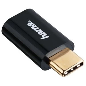 Hama USB-C Adapter USB 2.0 USB-C Plug - Micro USB-B Socket, 480 Mbit/s