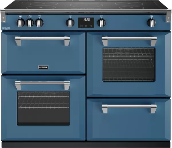 Stoves Richmond Deluxe ST DX RICH D1100Ei TCH TBL Electric Range Cooker with Induction Hob - Thunder Blue - A Rated