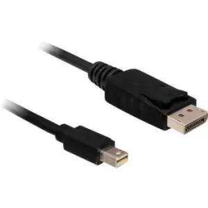 Delock Mini DisplayPort / DisplayPort Adapter cable Mini DisplayPort plug, DisplayPort plug 5m Black 83479 DisplayPort cable
