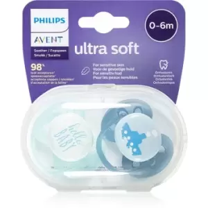 Philips Avent Soother Ultra Soft 0 - 6m dummy Boy Boat 2 pc