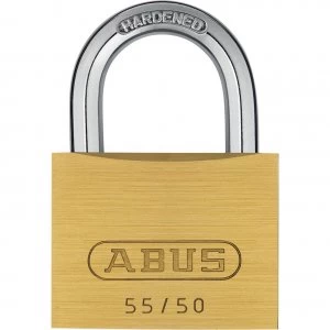 Abus 55 Series Basic Brass Padlock Keyed Alike 50mm Standard 5501