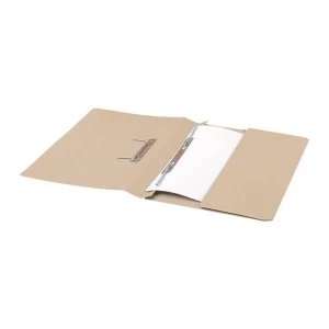 5 Star Foolscap Transfer Spring File With Pocket 285gsm Buff Pack of 25