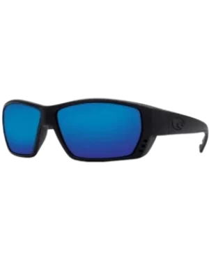 Costa Del Mar Tuna Alley Black Wraparound Plastic Mens Sunglasses TA 11 OBMGLP TA 11 OBMGLP