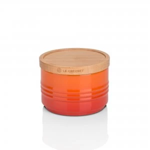 Le Creuset Small Storage Jar with Wood Lid Volcanic