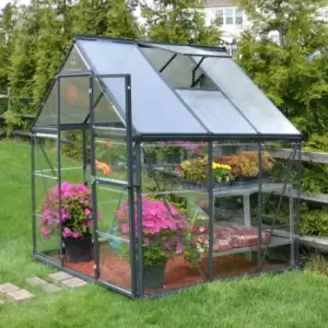 6' x 6' Palram Canopia Hybrid Grey Greenhouse (1.85m x 1.86m)