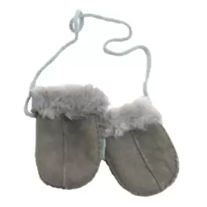 Eastern Counties Leather Baby Sheepskin Mittens (One size) (Grey)