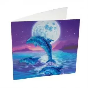 Crystal Art Dolphin Pod 18 x 18cm Card CCK-A11 10180CB