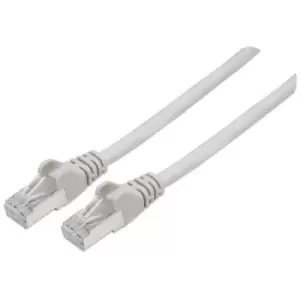Intellinet Network Patch Cable Cat7 Cable/Cat6A Plugs 15m Grey Copper S/FTP LSOH / LSZH PVC RJ45 Gold Plated Contacts Snagless Booted Lifetime Warrant