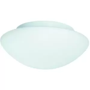 Searchlight Lighting - Searchlight Bathroom Flush - 1 Light Bathroom Flush Ceiling Light Round White with Opal Glass IP44, E27