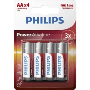 Philips AA/LR6 Power Alkaline Mignon Batteries (4 Pack)