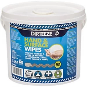 Dirteeze Hand and Surface Wipes Bucket 225 Sheets