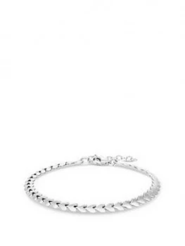 Simply Silver Heart Row Bracelet