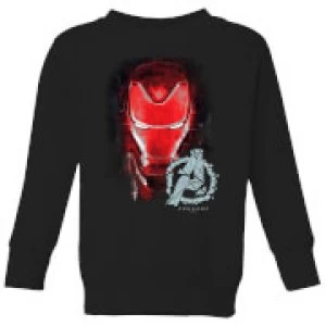 Avengers Endgame Iron Man Brushed Kids Sweatshirt - Black - 9-10 Years