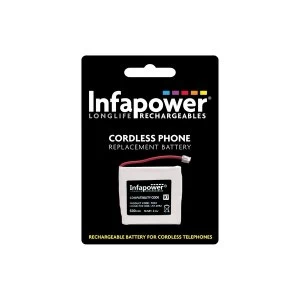 Infapower Rechargeable Ni-MH Battery for Cordless Telephones 2 x Prismatic Cell 2.4v 600mAh