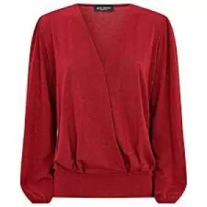 James Lakeland Red Sparkle Cross Over Top - 8