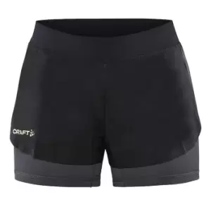 Craft Womens/Ladies CTM Distance 2 in 1 Shorts (L) (Black/Granite)