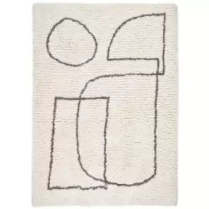 Origins Artisan Rug Picasso White And Grey 80 x 150cm