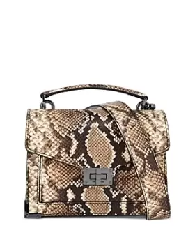 The Kooples Emily Small Python Embossed Leather Handbag