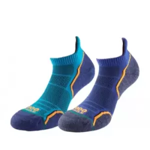 1000 Mile Mens Liner Socks (Pack of 2) (6 UK-8 UK) (Blue)