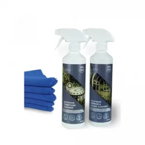 Charles Bentley Glass and Furniture Cleaner with Microfiber Cloths
