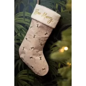 I Saw It First Beige Sass & Belle Bee Merry Stocking - Nude