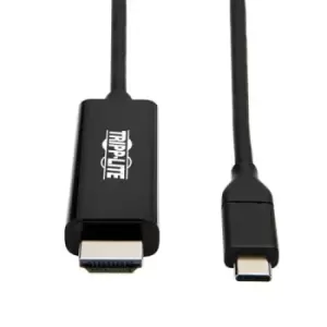 Tripp Lite U444-006-H4K6BE USB-C to HDMI Adapter Cable (M/M) 4K 60 Hz 4:4:4 Thunderbolt 3 Compatible Black 6 ft. (1.8 m)