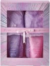 Style & Grace Glitz & Glam Slipper Set - 150ml Body Wash, 150ml Body Lotion, Fluffy Slippers