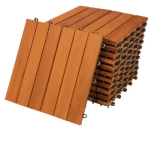 Decking Tiles 11Pcs Acacia Wood 30x30cm
