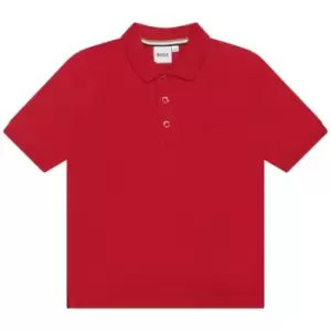 Boss Tonal Polo Shirt Juniors - Red