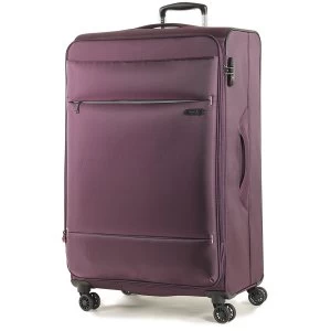 Rock Deluxe-Lite Large 8-Wheel Spinner Suitcase - Purple