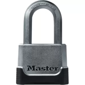 Master Lock Excell Die Cast Zinc & Steel Double Ball Bearing Combination Lock Octagonal Open Shackle Padlock (W)50mm