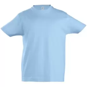 SOLS Kids Unisex Imperial Heavy Cotton Short Sleeve T-Shirt (2yrs) (Sky Blue)