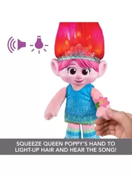 Dreamworks Trolls Band Together Hair Pops Showtime Surprise Plush - Queen Poppy