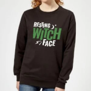 Resting Witch Face Womens Sweatshirt - Black - 4XL - Black