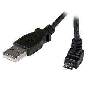 2m Micro USB Cable - A to Up Angle Micro B