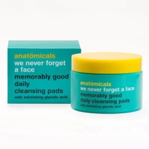 Anatomicals Anatomicals Anatomicals We Never Forget A Face Memorably Good Daily Cleansing Pads with Exfoliating Glycolic Acid