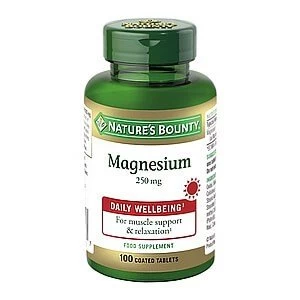 Natureamp39s Bounty Magnesium 250 mg 100 Coated Tablets