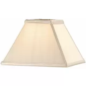 9" Inch Square Tapered Lamp Shade Oyster Faux Silk Fabric Cover Modern Elegant