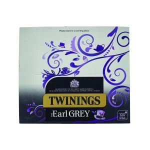 Twinings Earl Grey Fine High Quality Aromatic Tea Bags Box of 100 Tea