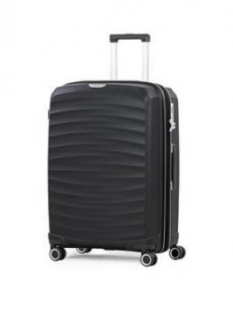 Rock Luggage Sunwave Medium 8-Wheel Suitcase - Black